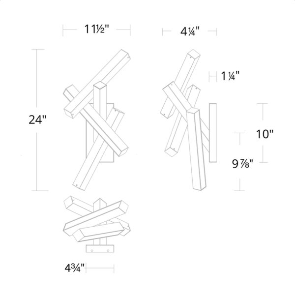 Chaos Outdoor LED Wall Light Online now