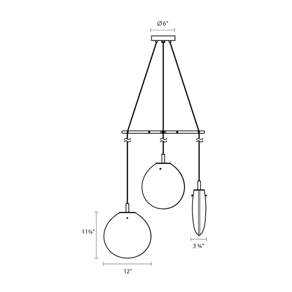 Cantina 3-Light Tri-Spreader LED Pendant Light Cheap