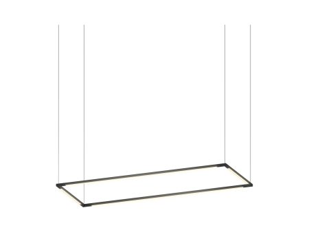 Z-Bar Rectangular LED Pendant Light For Sale