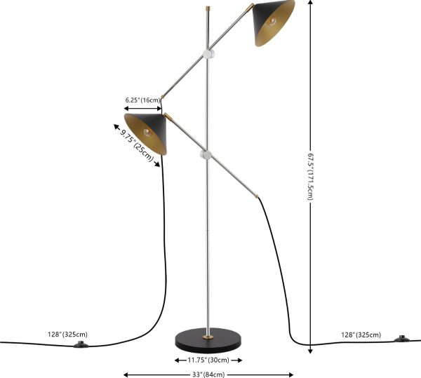 Safavieh Dwyer FLL4133A Black   Chrome Lamp Sale