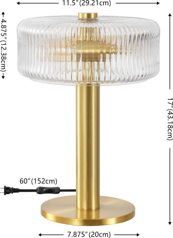 Safavieh Dua TBL4606A Clear   Brass Lamp Supply