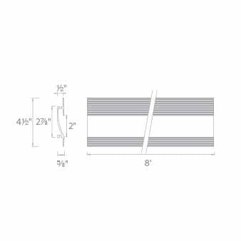 Asymmetrical 8 Foot Linear Architectural LED Recessed Channel Online now