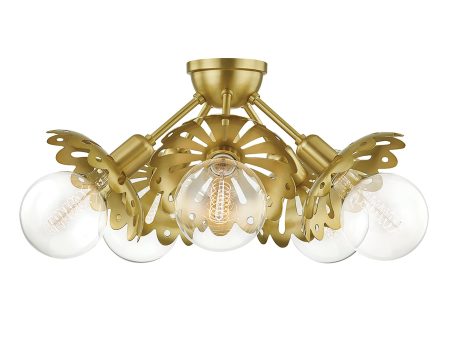 Alyssa 5-Light Semi-Flush Mount Ceiling Light on Sale