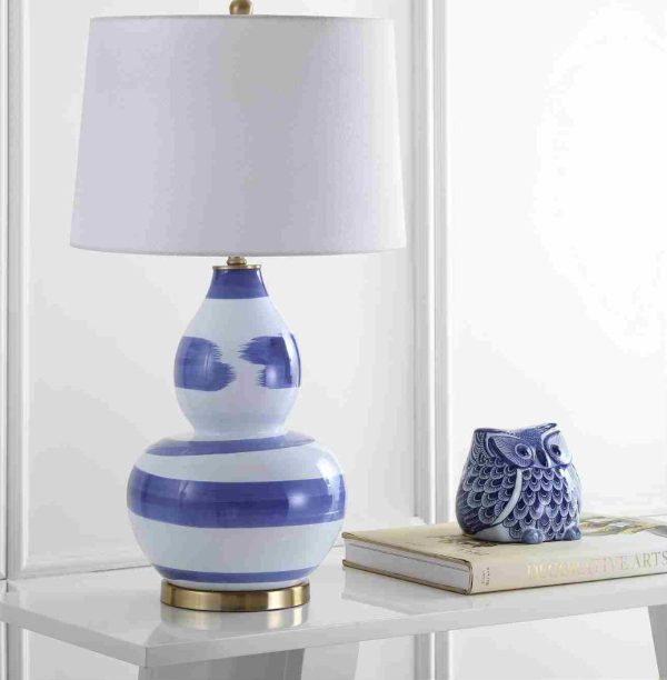 Safavieh Aileen TBL4013B Blue   Gold Lamp Online Hot Sale