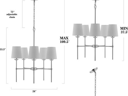 Safavieh Dortra PND4118A Chrome   White Lamp Online