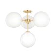 Ashleigh 4-Light LED Semi-Flush Mount Ceiling Light Sale