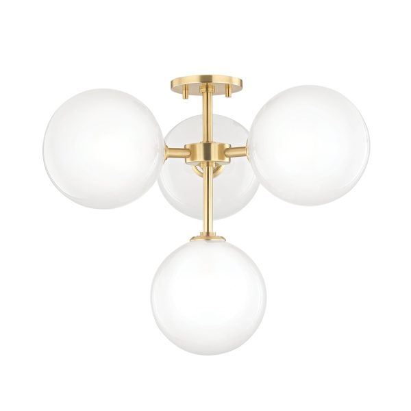 Ashleigh 4-Light LED Semi-Flush Mount Ceiling Light Sale