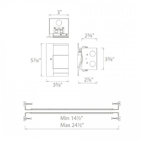 Asymmetrical Architectural LED Channel Power Feed Fashion