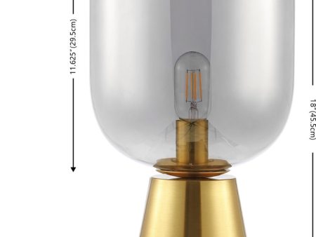 Safavieh Rain TBL4523A Smoke Grey   Brass Lamp Online