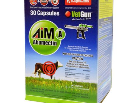 AiM-A VetCaps Cattle Insecticide Capsules for VetGun 30 Caps by Vetgun Sale